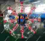 Бампербол ТПУ, диаметр 1,8 м, с красными держателями