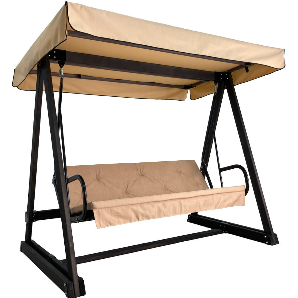 Деревянные садовые качели ВЕРСАЛЬ беж