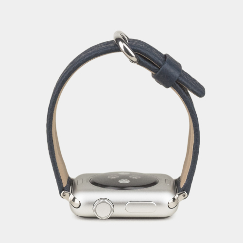 Ремешок для Apple Watch 44/45/46 mm из кожи теленка, цвета синий