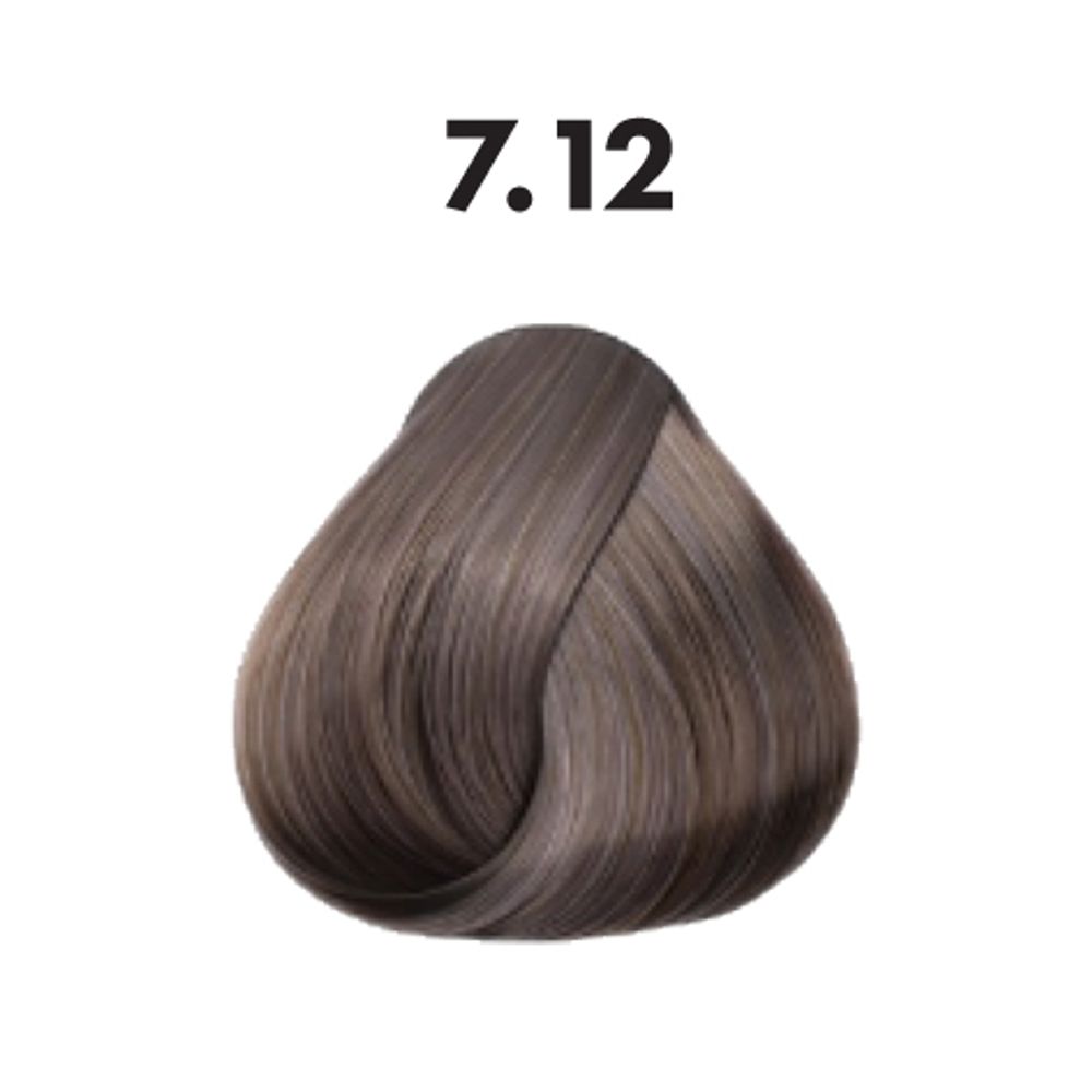 7.12 гель-краска OBRA Glow Gel Color пепельный перламутровый средне-русый - 60 мл.