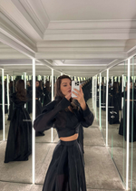 Жакет короткий из натуральной органзы