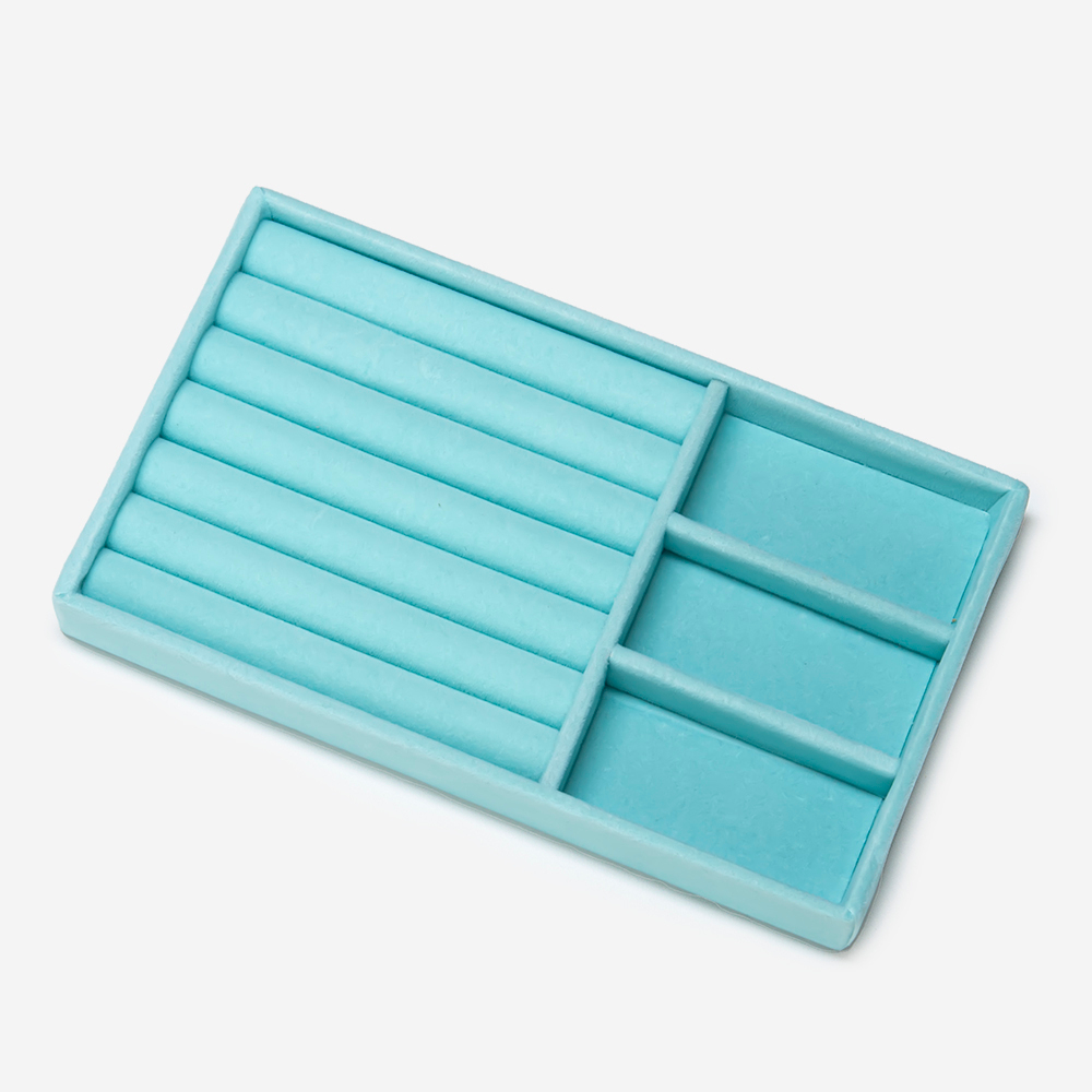 Органайзер для украшений №1, оттенок "Тиффани", 210*120*24мм, велюр