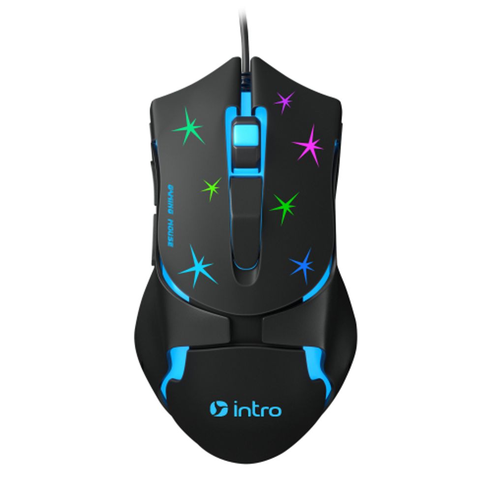 Мышь Intro MG555 игровая проводная 800-3600dpi черная | Intro