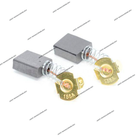 Электроугольная щетка 6,5х14х16 Пружина, пятак-уши (для МАКИТА СВ 155) в коробочке