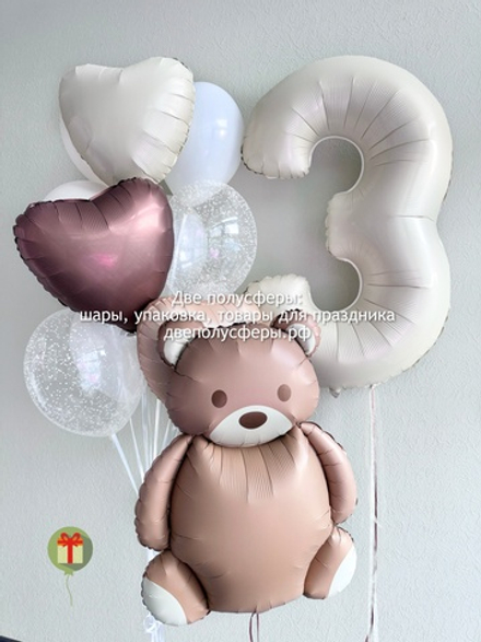 Набор шаров с мишкой