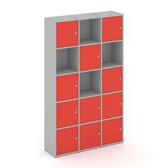 Locker plus Комплект №9 LK.K-009 Серый/Красный 1188*350*1983