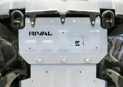 Защита радиатора Rival для Toyota Tundra II (V - 5.7) 4WD 2007-2018, штампованная, алюминий 6 мм, с крепежом, 2333.9509.1.6