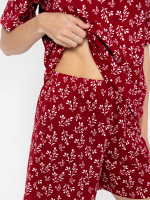 Пижама женская Mjölk Снежные веточки, с коротким рукавом