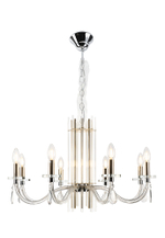 Люстра Crystal Lux AURELIO SP8 GOLD+CHROME/TRANSPARENT