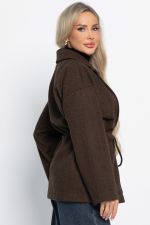 Пальто-пиджак (шоколад) Б15088-7М LT Collection