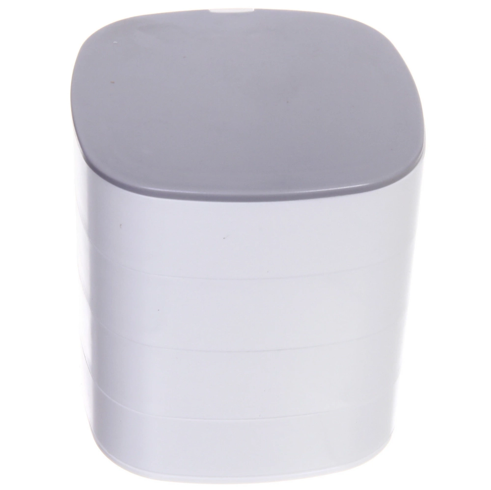 Органайзер для хранения с зеркалом «ПИОНТО», цвет белый, 12*11см (упаковка коробка)