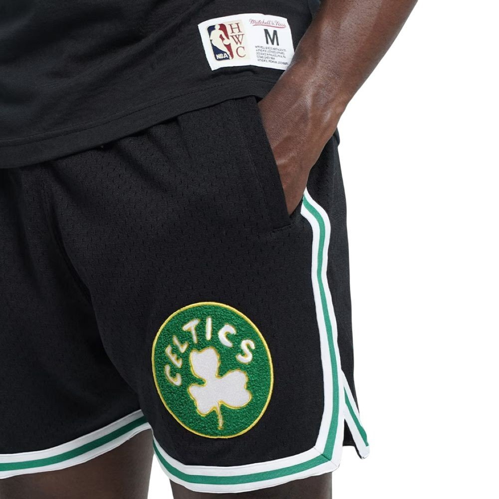 Баскетбольные шорты Mitchell&Ness NBA Logo Over Game Day Boston Celtics Shorts Black