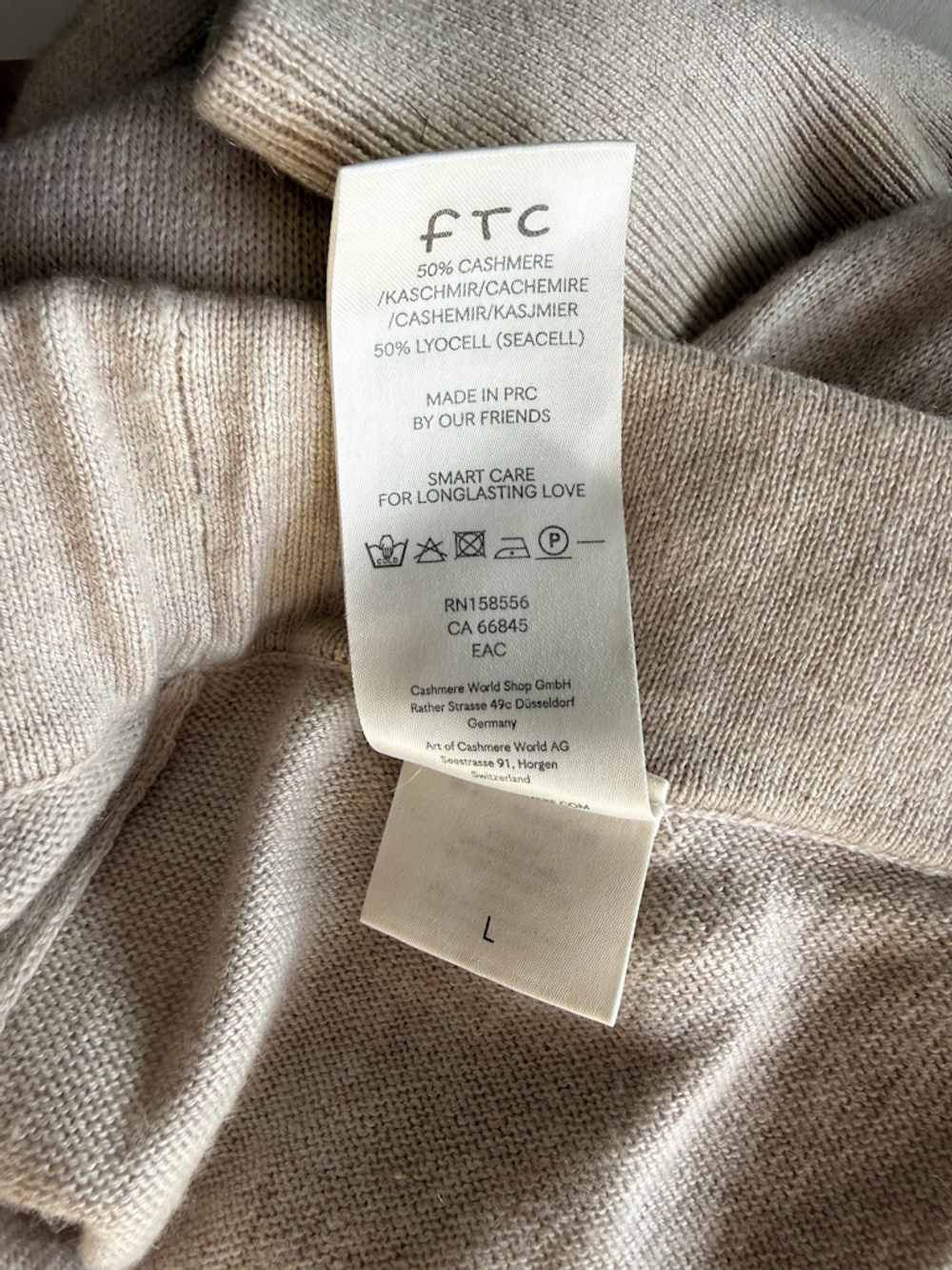 Кашемировые брюки FTC, L