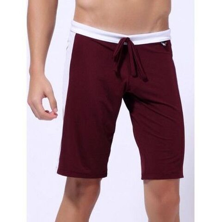 Шорты спортивные бордовые под шелк Wang Jiang Burgundy Shorts 11