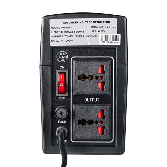 Стабилизатор напряжения HUBERT AVR 500 (пластиковый корпус) — (3)