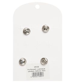 MR- 86 Н-р брошей с цанговым зажимом бабочка «Пандочка» Mark Rita