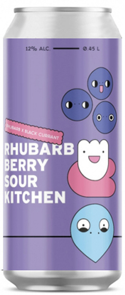 Пиво Рэд Баттон Рубарб Берри Саур Китчен Рубарб, Блэк Каррент / Red Button Rhubarb Berry Sour Kitchen (Rhubarb X Black Currant) 0.45 - банка