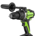 Дрель-шуруповерт ударная акк. Greenworks GD24DD140, 24V,б/щет,70/140Нм,Anti-kickback,1x4Ач,ЗУ,кор (3707607CUB)