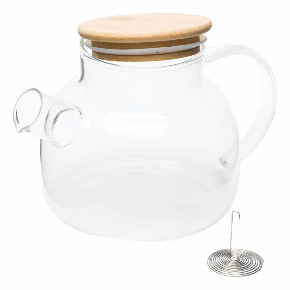 Стеклянный чайник для чая MATCHA, коричневый, прозрачный