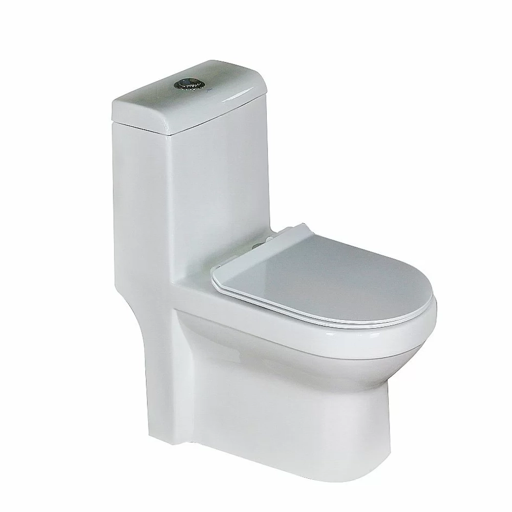 Унитаз моноблок Melana MLN-2806D/2012D белый, с крышкой микролифт, безободковый