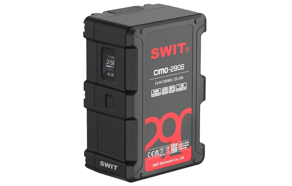 Аккумулятор SWIT CIMO-290S V-Mount Slim Cine 290 Вт·ч разъемы D-Tap, USB-C, USB-A