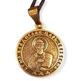 Святой Владислав именная нательная икона из бронзы