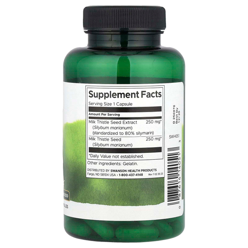 Swanson, Расторопша, 120 капсул