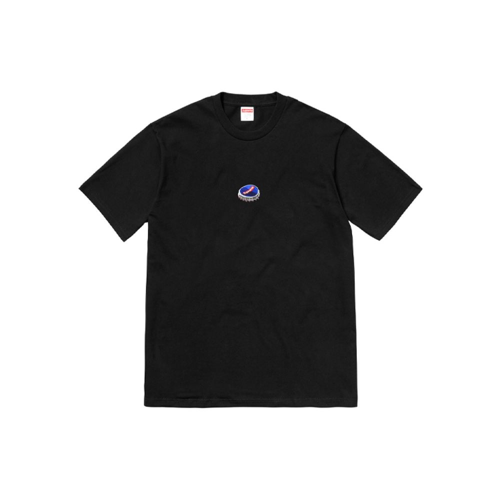 Supreme FW18 Bottle Cap Tee Black Logo T