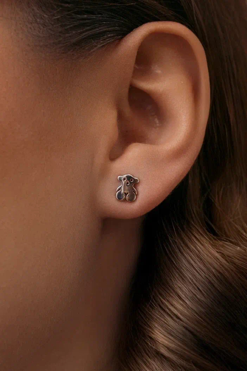 Плоские серебряные "Мишки"