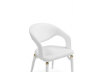 Стул на металлокаркасе Woodville Palma white, white and gold