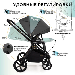 Детская коляска Sweet Baby Stella Plus Therma 2 в 1 427415 Dark Grey