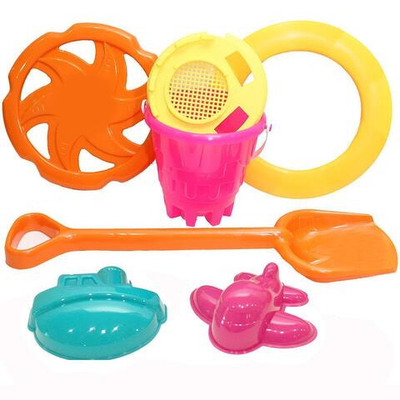 Набор для песка летний №3 ведро+сито+кольцо+звезда+2формочки+лопата