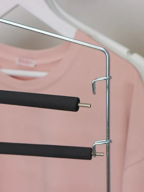 Вешалка для одежды многоуровневая Доляна, антискользящее покрытие, цвет МИКС