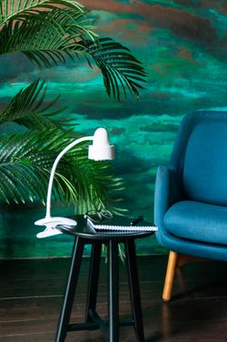 TLD-557 Brown-LED-350Lm-5500K-Dimmer Светильник настольный прищепка. 5W. Сенсорный выключатель. Коричневый. ТМ Uniel