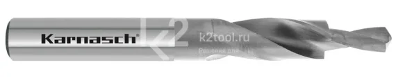 Короткое ступенчатое сверло Karnasch M3, 180°, HSS-XE, DIN 1897, арт. 40.1050.030