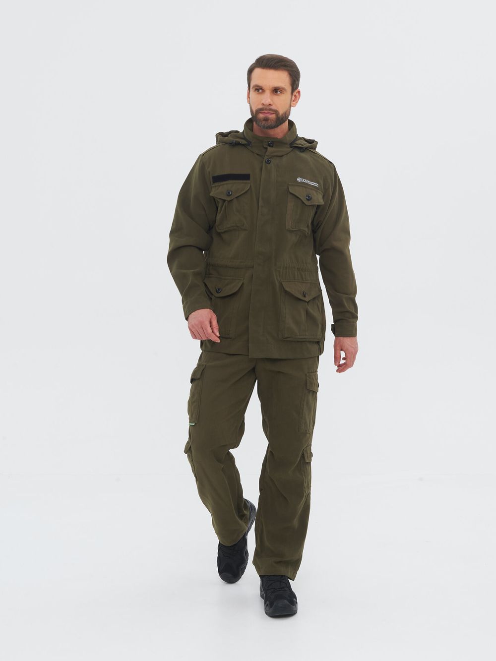 Костюм летний Крафт ткань Смесовая цвет Хаки