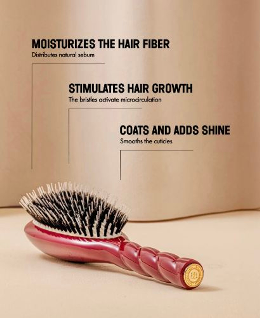 La Bonne Brosse Массажная расческа для волос N 02 Essential Detangling Brush - Emerald Green