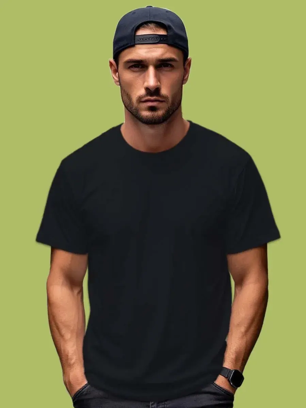 Футболка Взрослая.Премиум однотонная.Набор 2 шт