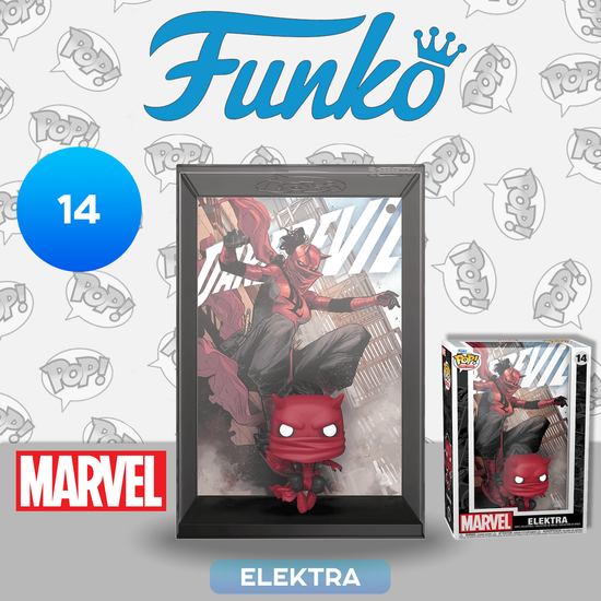 Фигурка Funko POP! Comic Covers Bobble Marvel Daredevil Elektra (14) 65742 / Фигурка по мотивам сериала "Сорвиголова", Электра