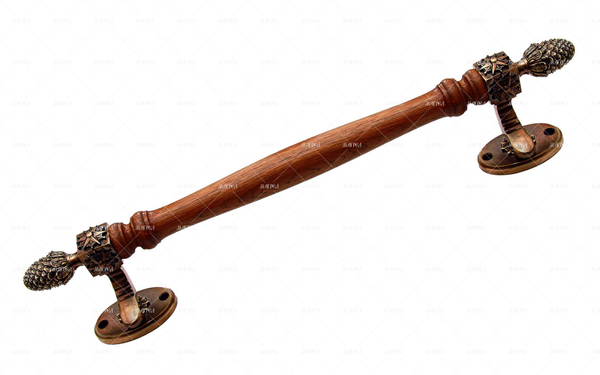 Ручка латунь дверная парадная Ампир овалы