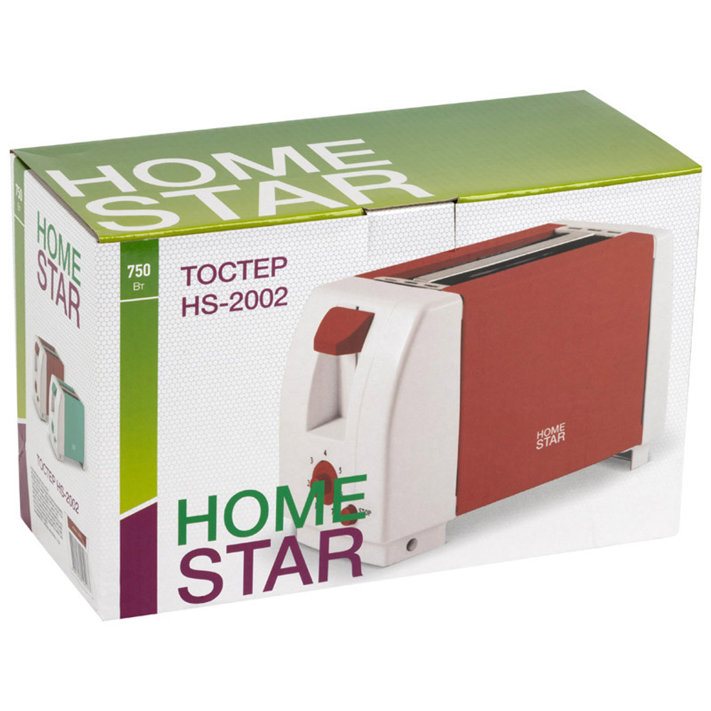 Тостер HOMESTAR HS-2002 коралловый (002674)