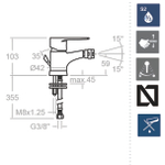 Смеситель для биде TITANIUM 1803