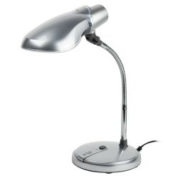 Настольный светильник ЭРА NE-301-E27-15W-S серебро