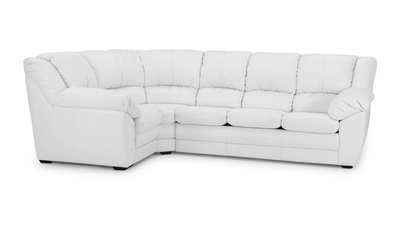 Угловой диван Оберон Madras 1003 295*192*102 см, Белый Натуральная кожа Нераскладной Фиеста