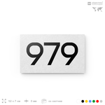 Номер на дверь 979, табличка на дверь для офиса, квартиры, кабинета, аудитории, склада, белая 120х70 мм, Айдентика Технолоджи