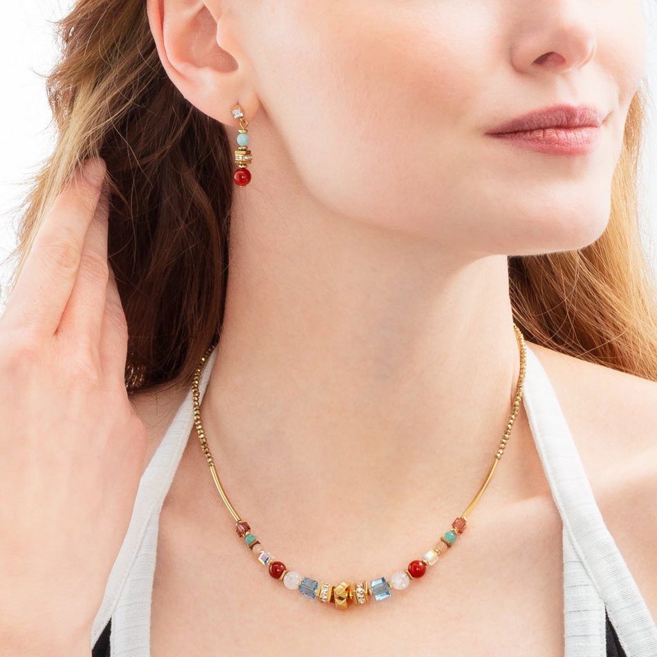 Колье Coeur de Lion Multicolour Gold 3023/10-1516