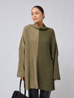 Свитер оверсайз двухцветный