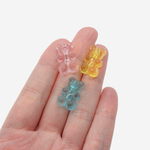 Подвеска "Мармеладный медвежонок", 18,5*12мм, желтый акрил