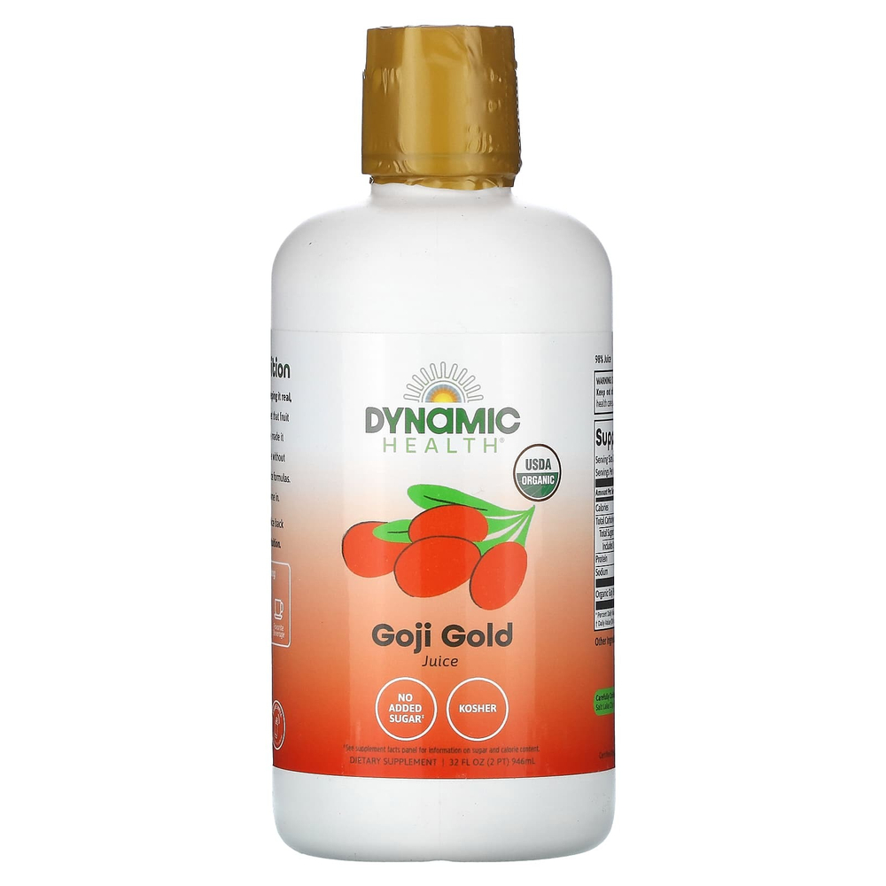Dynamic Health, Certified Organic Goji Gold, 100% сок, 946 мл (32 жидк. унц.)