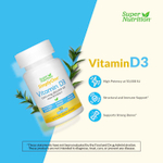 Super Nutrition, SimplyOne, витамин D3, 50 000 МЕ, 50 капсул